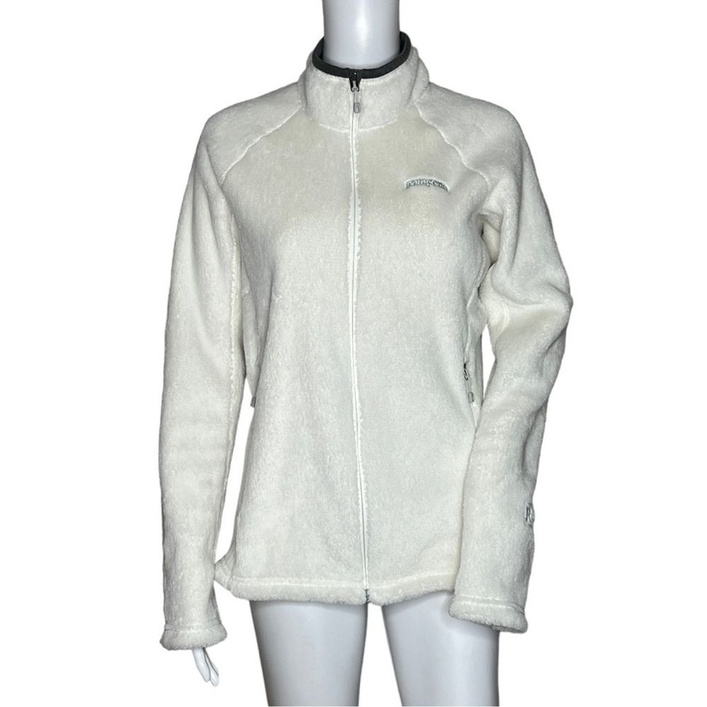 Patagonia Los Gatos High Pile‎ Fleece Jacket Womens M White Outdoor Cozy Layer